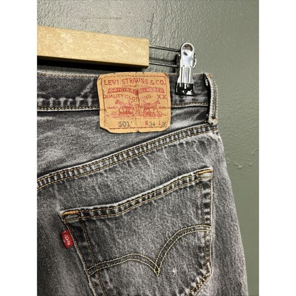 LEVI LEVI’S 501 US Men’s 34 x 36 100% Cotton Denim Straight Leg Button Fly Jeans - Picture 6 of 7